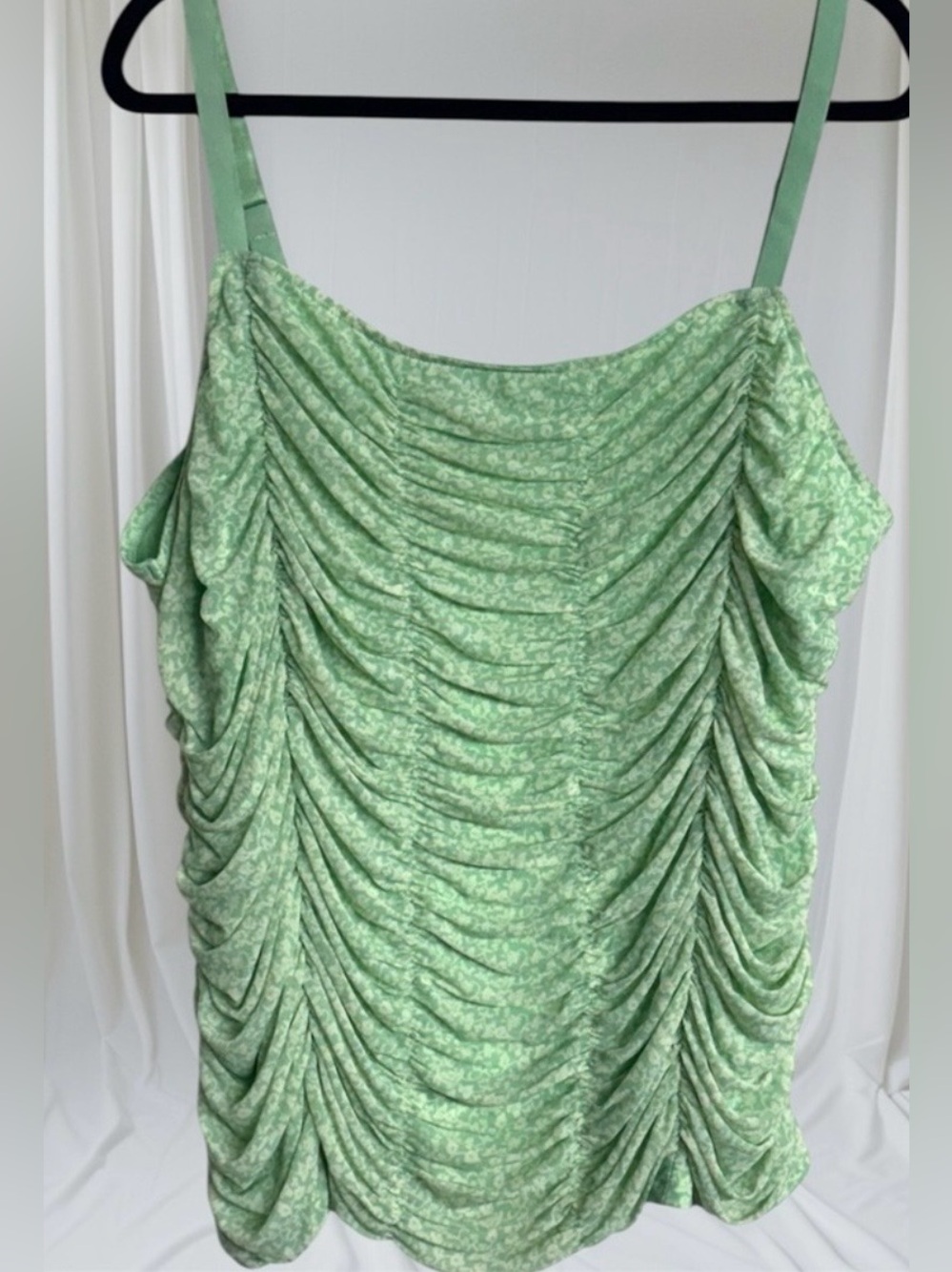 Torrid Stretch Mesh Cropped Shirred Hemlock Cami Tank Top Size 2X